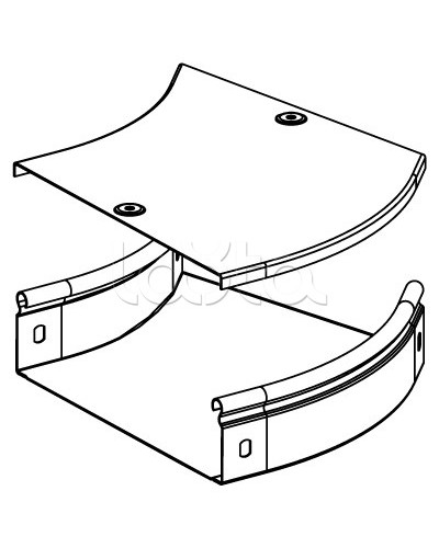 Угол CPO 45 горизонтальный 45° 100х50 DKC 36062 в Камышине Аксессуары для лотков Pintop.ru