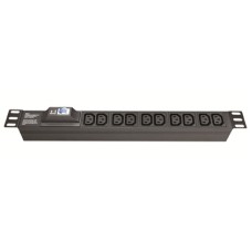 Блок распределения питания для 19" шкафов, 8 розеток IEC60320 С13, с автоматом защиты 1P DKC R519IEC8CBC14