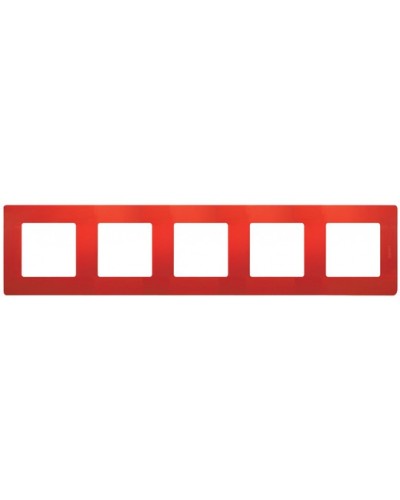 Рамка 5 постов Etika красный Legrand 672535 в Камышине Аксессуары для кабель-канала Pintop.ru